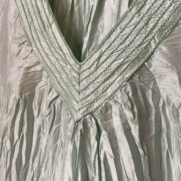 Calypso 100% Silk Resort Dress Mint Seafoam Tank Mini S - Picture 4 of 6